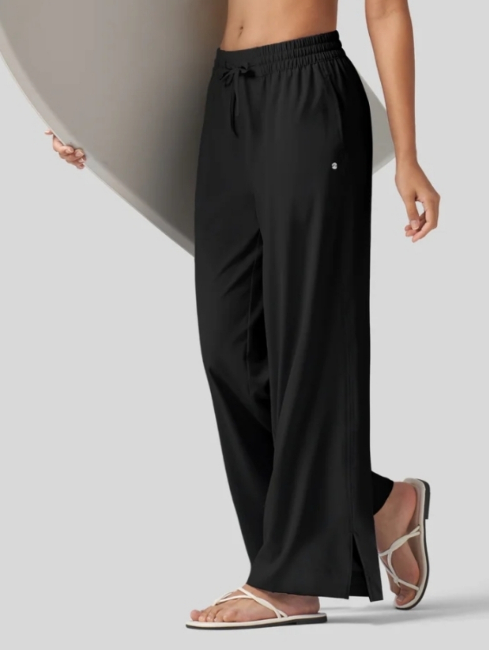 NWT Willit Wide Leg Beach Pants Size Medium In Black